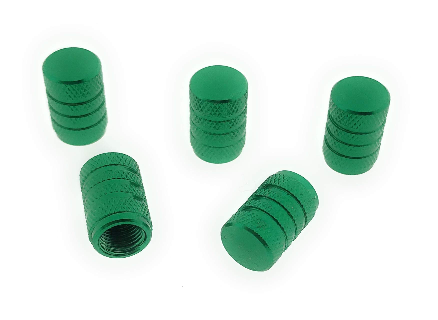 5X Ventilkappen Zylinder Farbe: Grün Green Ventilkappe Vgr von Ventilkappenkönig