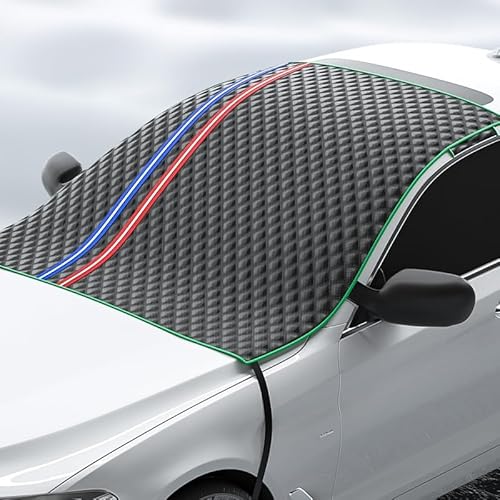 Frontscheibenabdeckung Winter für BMW 3er G21 Touring 2018-, Auto Windschutzscheibenabdeckung Groß Faltbar Wasserbeständig Autoabdeckung 2 Stück(A) von Ventoluxl