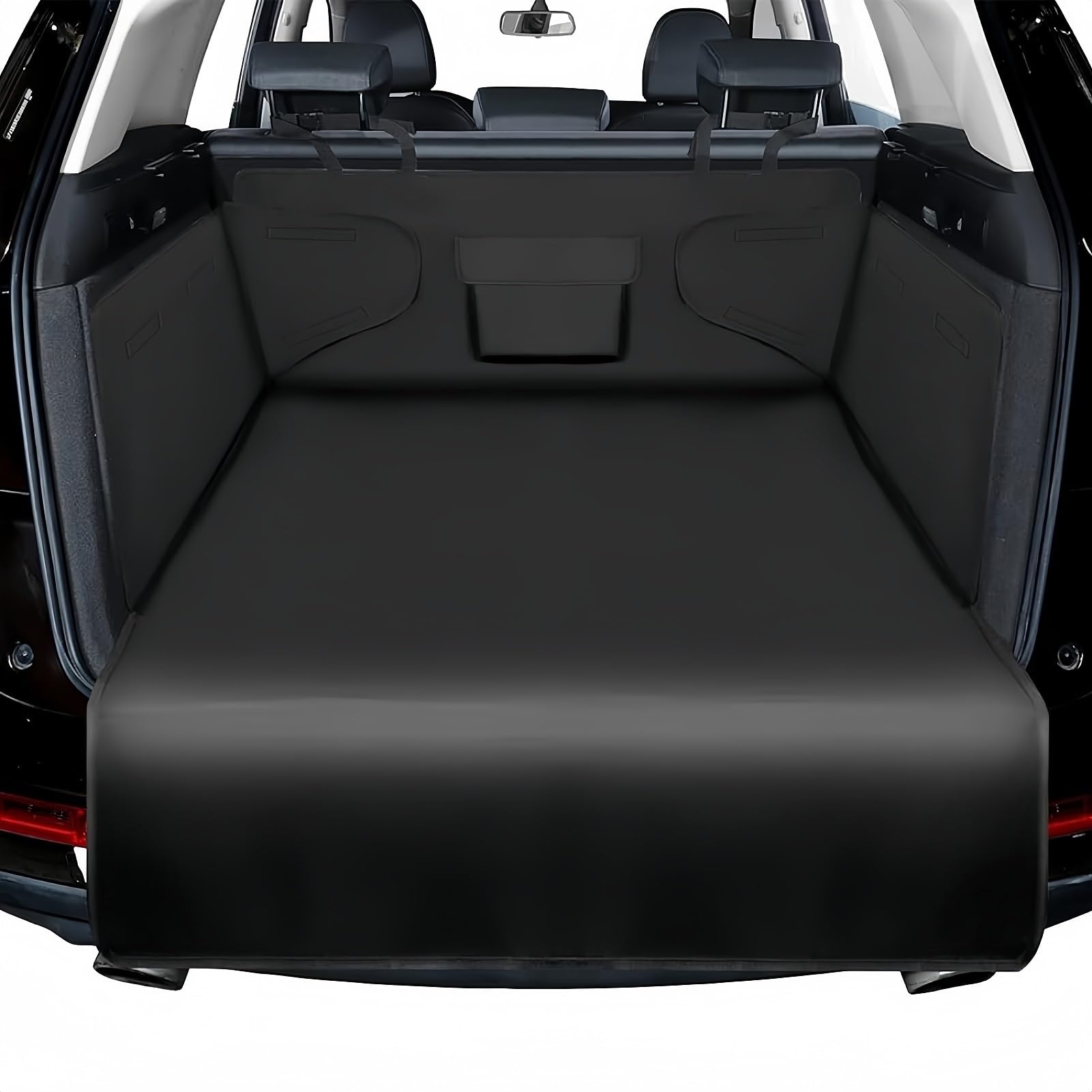 Ventoluxl Kofferraumschutz Hund für VW Caddy Maxi 2015-2023 2024, Kofferraumschutz Hund mit Ladekantenschutz Hundedecke Auto Kofferraum Schutzmatte(Black,132 * 104) von Ventoluxl