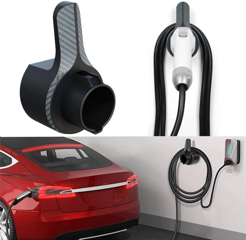 VeoryFly EV Ladegerät Typ 2 Wandhalterung, EV-Ladegerät Ladekabel Wandhalterung, EV Ladekabel-Organizer für Wallbox Ladestation Wandanschluss Halter, passend für die meisten EU-Standards EVs von VeoryFly