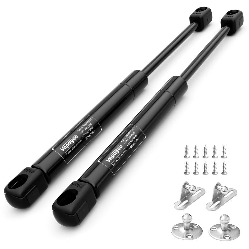 Vepagoo 190MM 90N/9KG. Gasfedern für Werkzeugkasten, Wohnmobil - Schranktüren, Speicherdeckel, Camper - Shell, Leer Truck - Topper, Heckfenster eines Werkzeugkastendeckels 2 Stück gas strut von Vepagoo