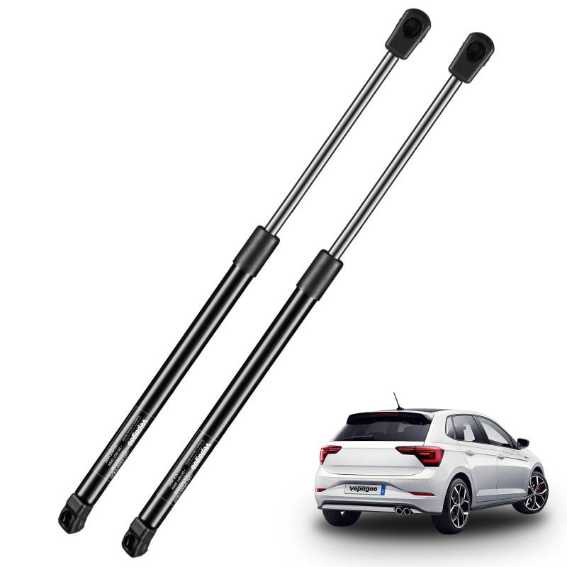 Vepagoo Heckklappendämpfer Gasdruckfedern für Polo 6R 6C 1.2L Schrägheck 2011-2014 Polo 6R 1.2L-2.0L Schrägheck 2009-2020 kofferraum dämpfer OEM-Teilenummer: #6R6827550A, Original- Gasfeder– 2 Stück von Vepagoo