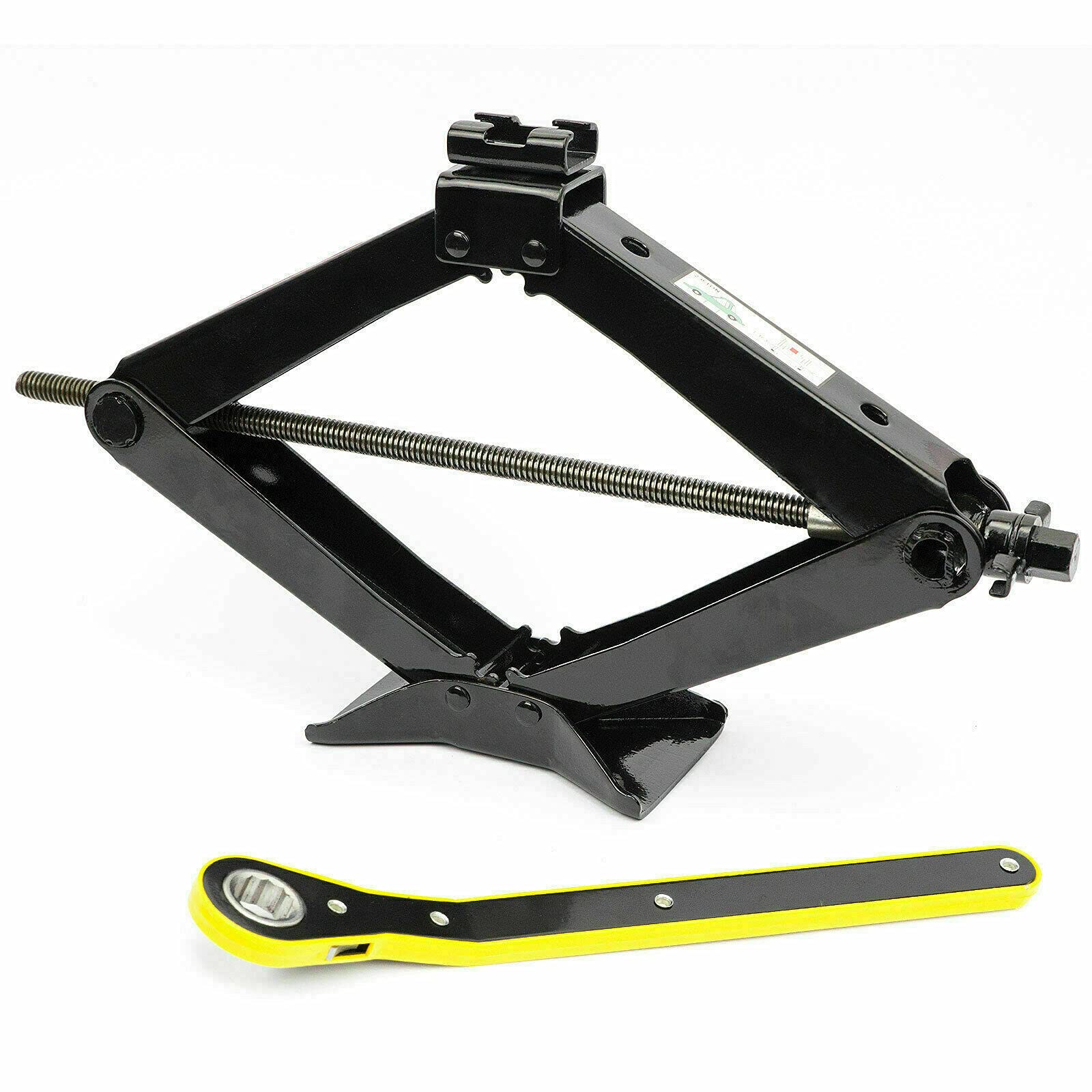 Scherenwagenheber 2T, Car Jack Kit mit Ratsche, Stahlsäule und Gummi, Auto Heber, vergrößerte Stahlplatte, tragbarer Wagenheber für PKW MPV SUV (SN4547) von Verda