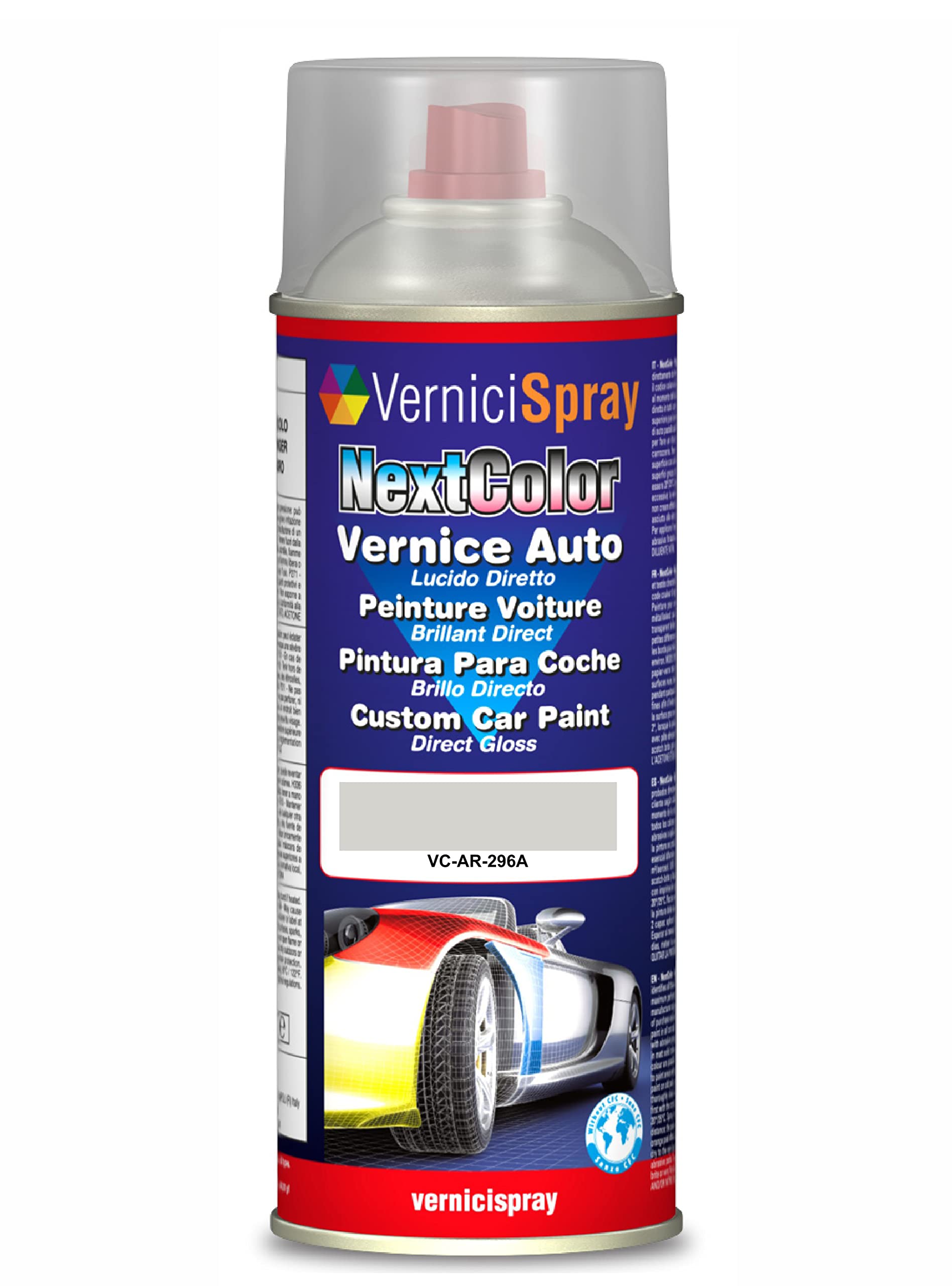 296A BIANCO GHIACCIO Autolack im Spray, 400 ml von VerniciSpray von VerniciSpray