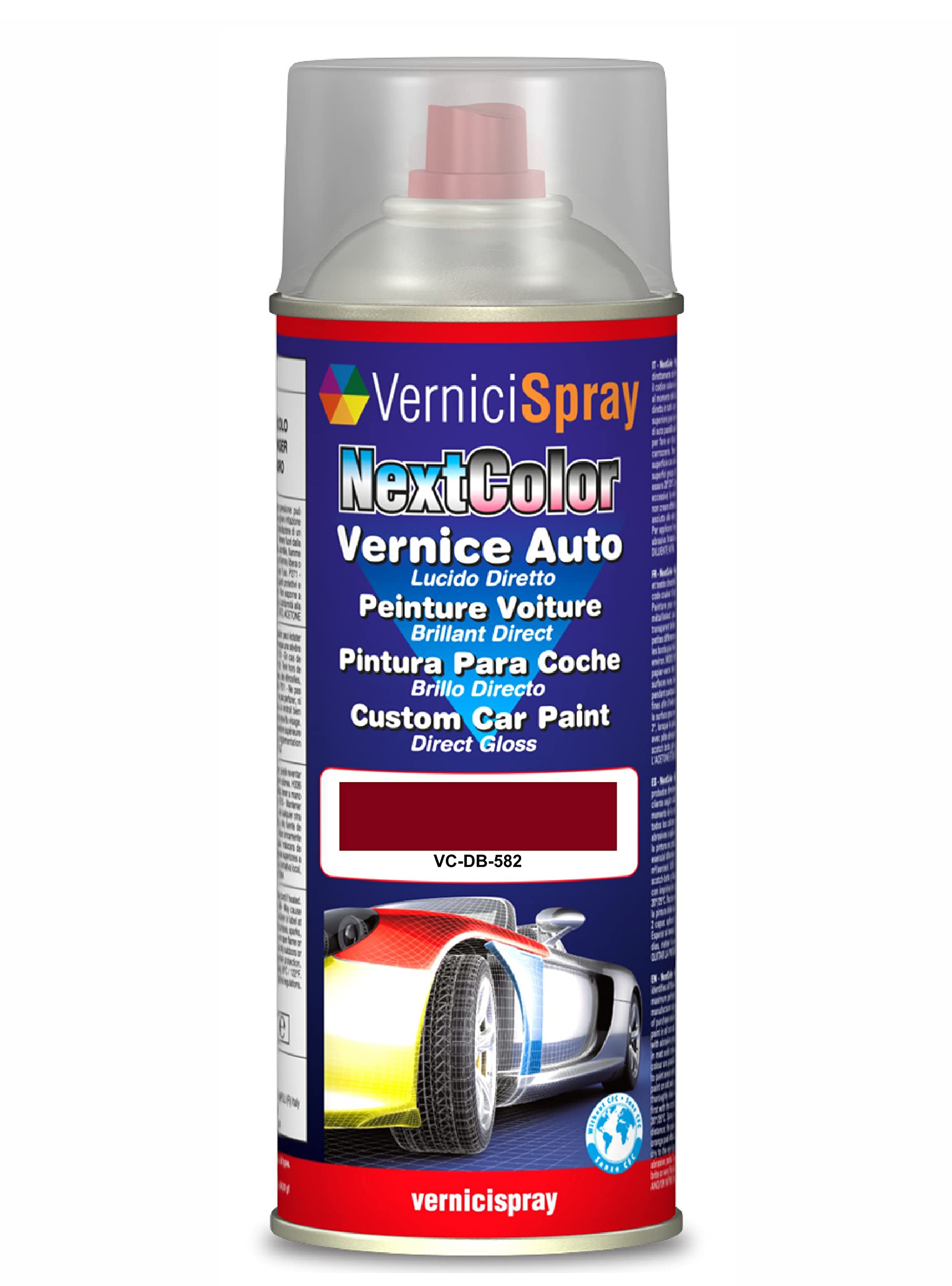 Autolack MERCEDES 582 IMPERIALROT - Autolack in Originalfarbe des Herstellers, 400 ml von VerniciSpray