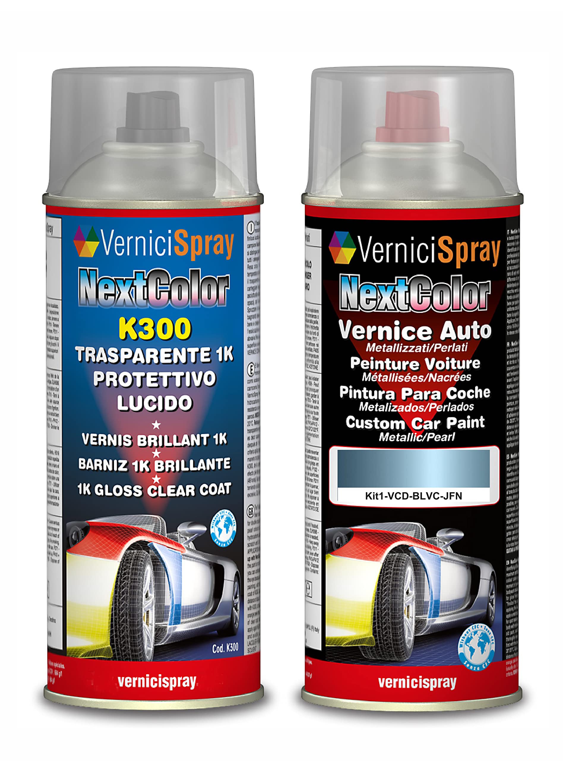 Land Rover JFN Antigua blaues Met. VerniciSpray Lackspray-Set für Autos, metallisch/perlfarben und glänzender Klarlack, 400 ml Spraycans Land Rover JFN Antigua blaues Met. VerniciSpray Lackspray-Set für Autos, metallisch/perlfarben und glänzender Klarlack, 400 ml Spraycans von VerniciSpray