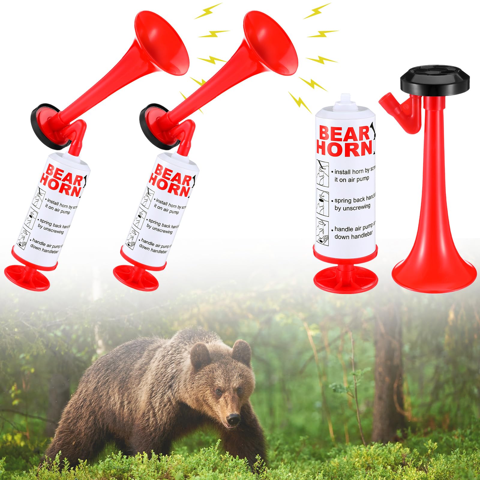 Vertintong Handheld-Bär-Hupe zur Selbstverteidigung, laut, für Sicherheitsgeräuschmacher, 120 dB, bis zu 1,5 km entfernt, tragbare Pumpe, Hupe, Sicherheitsalarm, Bären zum Wandern, Bootfahren, Vertintong Handheld-Bär-Hupe zur Selbstverteidigung, laut, für Sicherheitsgeräuschmacher, 120 dB, bis zu 1,5 km entfernt, tragbare Pumpe, Hupe, Sicherheitsalarm, Bären zum Wandern, Bootfahren, von Vertintong