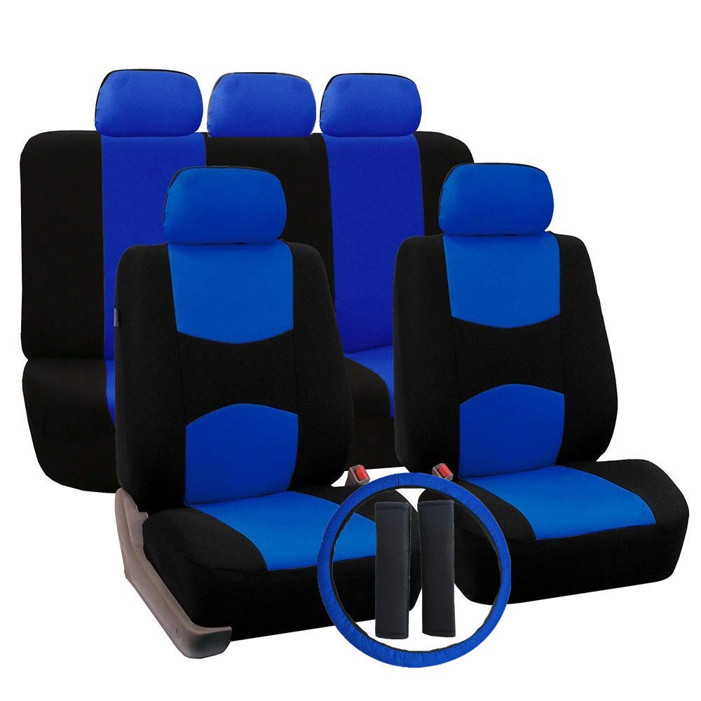 Veshow Autositzbezüge, strapazierfähig, für Auto/Transporter, für Fahrer- und Passenger Automotive Zubehör, Blau von Veshow