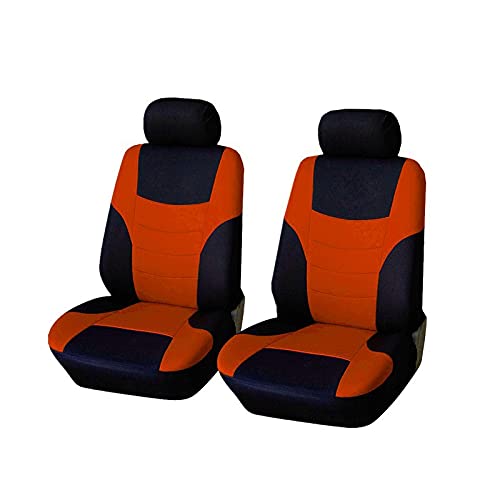 Veshow Autositzbezüge, vollständiges Set für Autositz und Kopfstütze, Auto-Zubehör, Innenausstattung, 4 Stück, Orange von Veshow