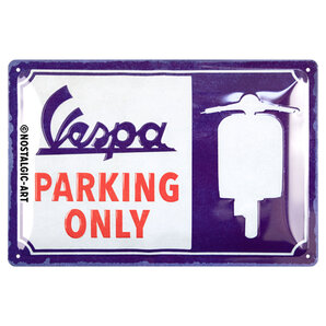 Vespa Parking Only Blechschild Maße (BxH): 30 x 20cm von Vespa