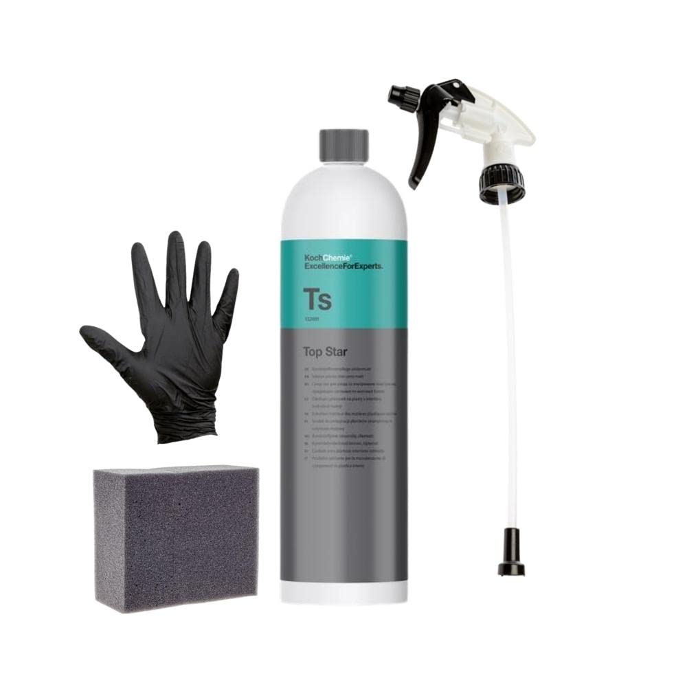 Veteranicar Koch Chemie Top Star 1,0L Kunststoffpflege Milch Set (4-Teilig) von Veteranicar