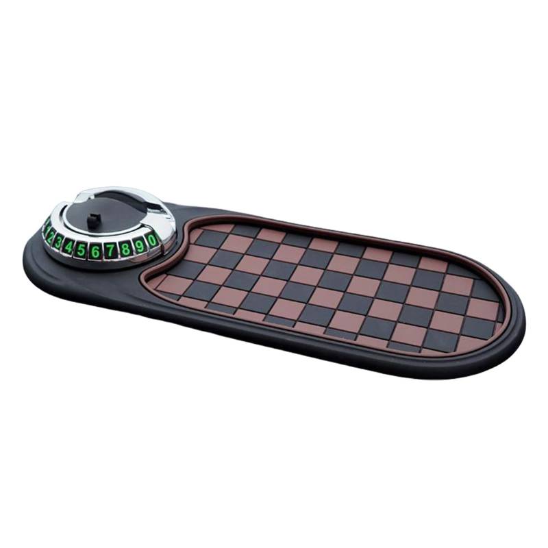 Vexebnular Multifunktional Auto Telefonhalter Mit Pad Und Nummernschild Für Telefone Keys Gadgets Car Dashboard Matte Telefonständer von Vexebnular