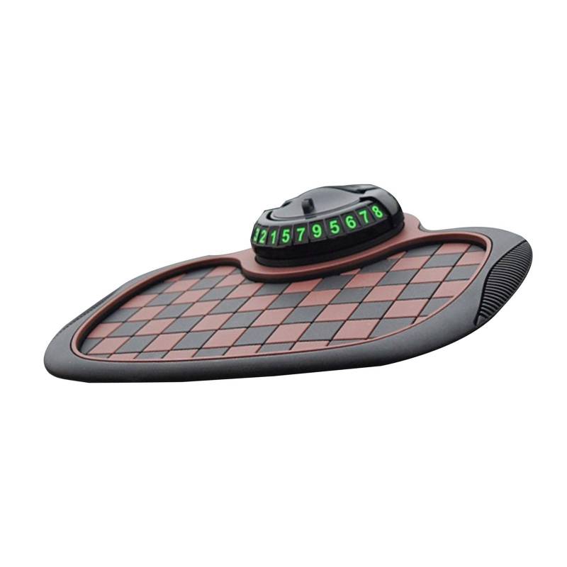 Vexebnular Multifunktionale Auto Armaturenbrettmatte Mit Integrierter Telefonpark Number Plate Ständer Und Parknummer Display Nonslip von Vexebnular