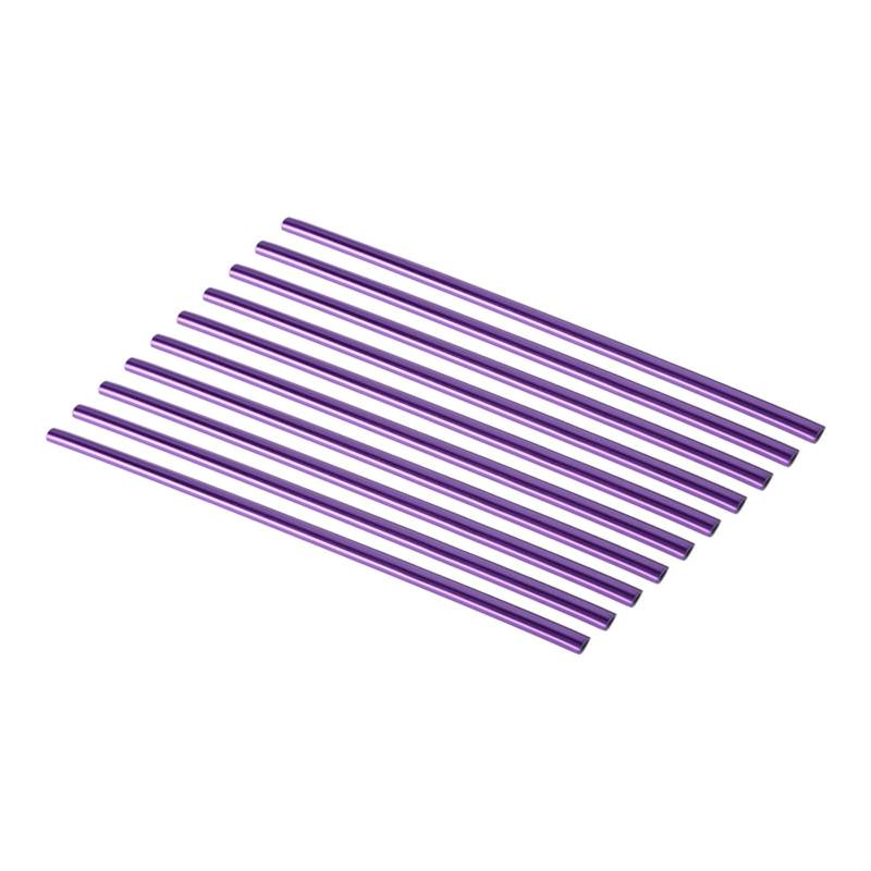 Vexilon 10 Stück Auto Universalzubehör Auto Bunte Klimaanlage Outlet Vent Dekoration Streifen U-förmige helle Form Trim Lüftungsgitter fürs Auto(Purple) von Vexilon