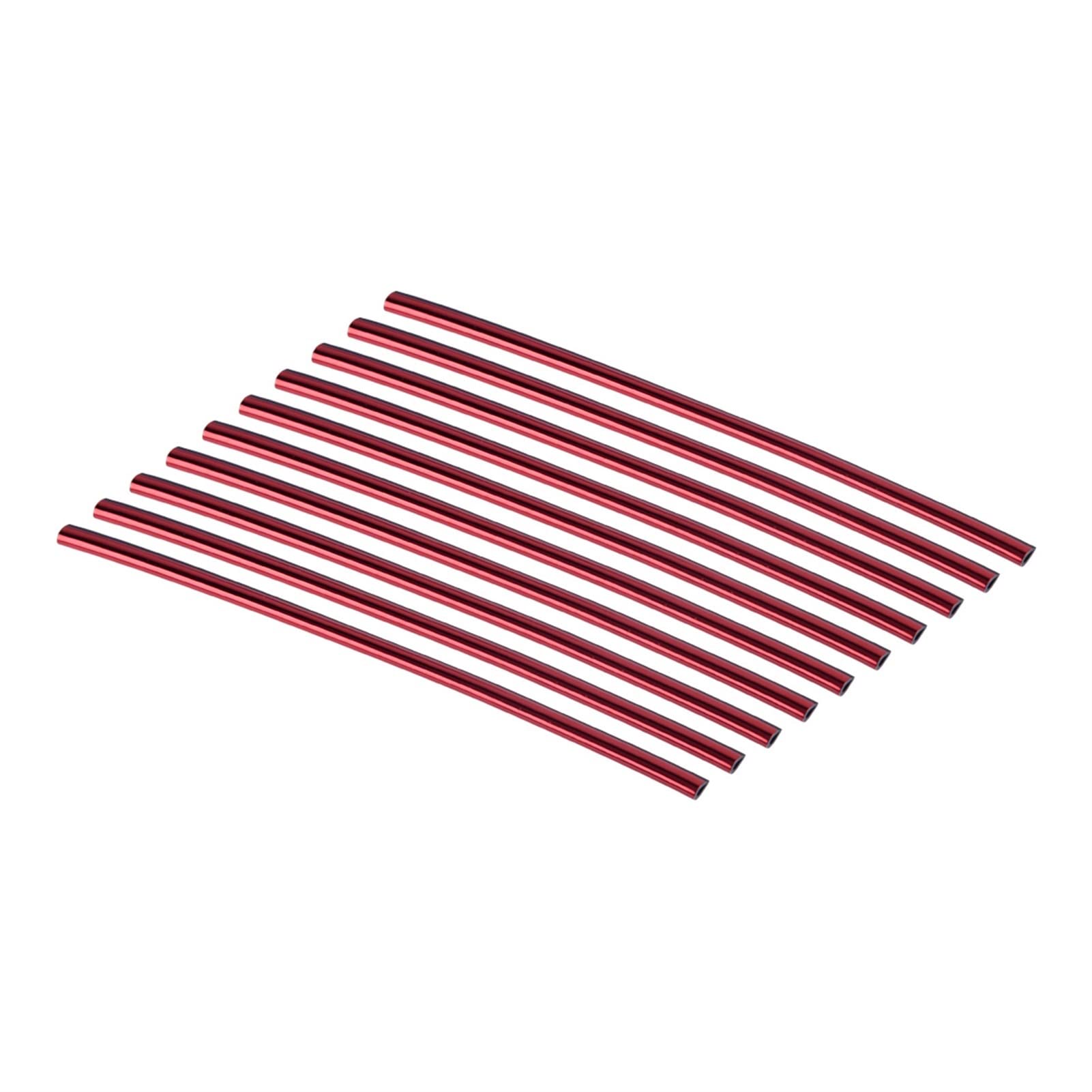 Vexilon 10 Stück Auto Universalzubehör Auto Bunte Klimaanlage Outlet Vent Dekoration Streifen U-förmige helle Form Trim Lüftungsgitter fürs Auto(Red) von Vexilon