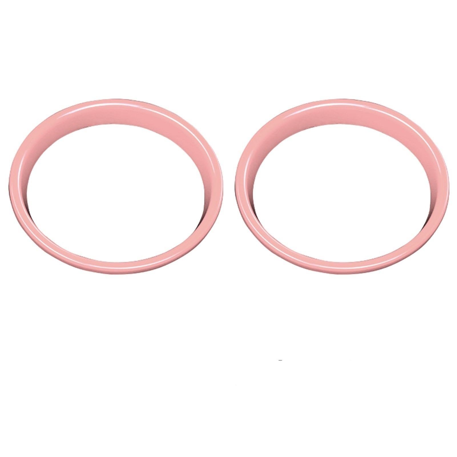 Vexilon 2 Stück Auto-Lautsprecher-Schutzabdeckungsaufkleber Innenverkleidungsdekoration, for Mini, Cooper S F55 F56 F57 Auto-Styling-Zubehör Lüftungsgitter fürs Auto(Pink) von Vexilon