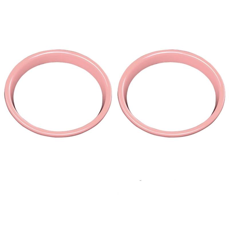 Vexilon 2 Stück Auto-Lautsprecher-Schutzabdeckungsaufkleber Innenverkleidungsdekoration, for Mini, Cooper S F55 F56 F57 Auto-Styling-Zubehör Lüftungsgitter fürs Auto(Pink) von Vexilon