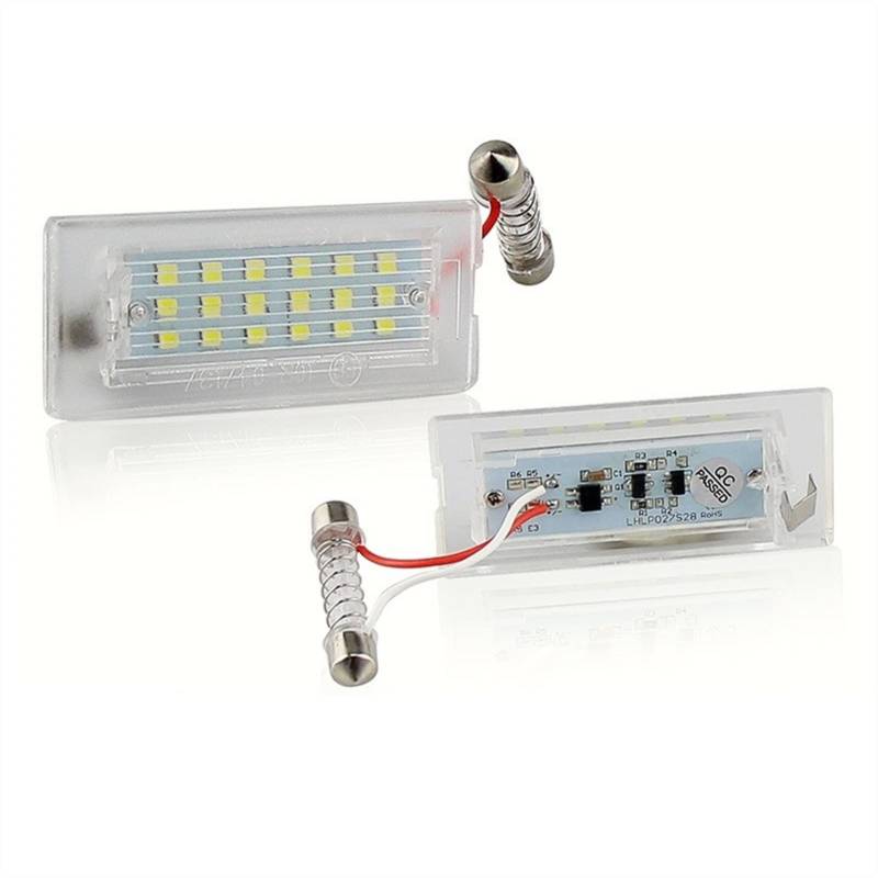 Vexilon 2 Stück Canbus Weiß Kennzeichenbeleuchtung 18 SMD 3528 for, E53 X5 1999-2003 E83 X3 2003-2010 Kennzeichenbeleuchtung von Vexilon