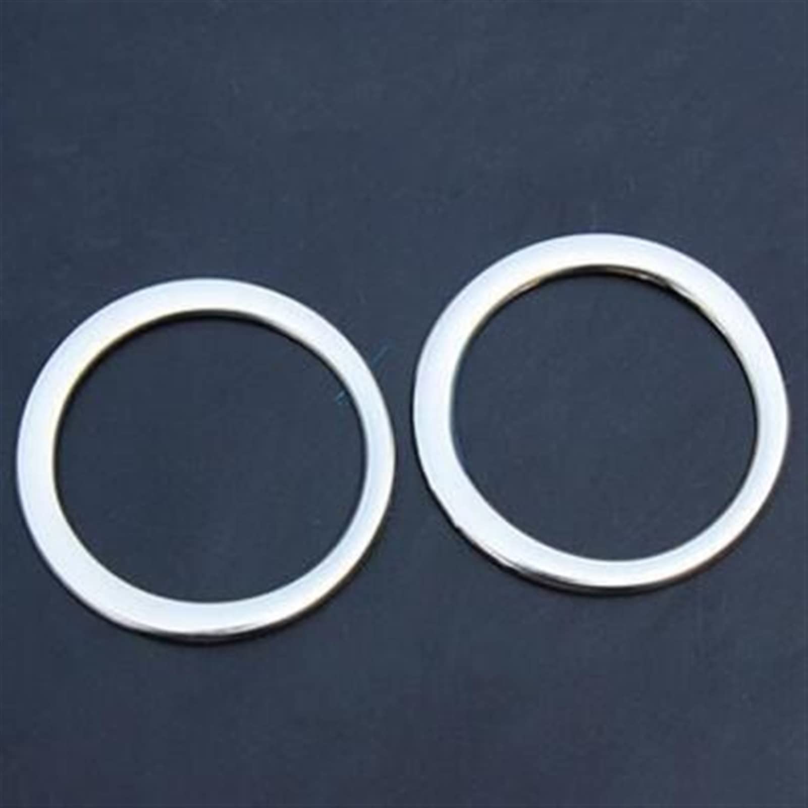 Vexilon 2-teiliges Set Auto-Styling Auto-Klimaanlagenauslass-Entlüftungsdekoration Zierringaufkleber, for Volkswagen, for VW, for Jetta, MK6 2012-2016 Lüftungsgitter fürs Auto(Glossy Silver) von Vexilon