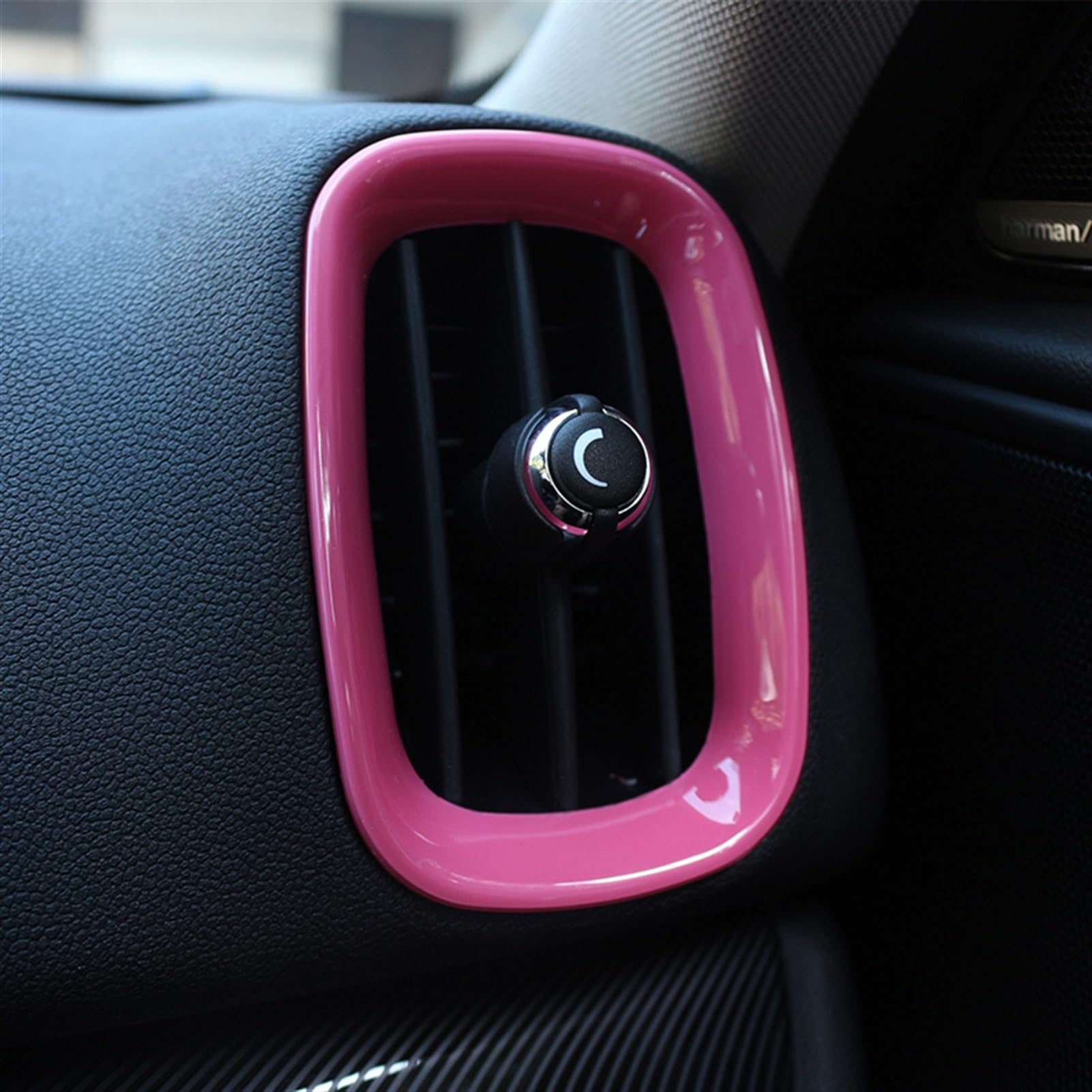 Vexilon 4-teiliger Aufkleber zur Dekoration der Autoklimaanlage, for, for MINI, Cooper S JCW F60 Countryman, Auto-Styling-Zubehör Lüftungsgitter fürs Auto(F60 pink) von Vexilon