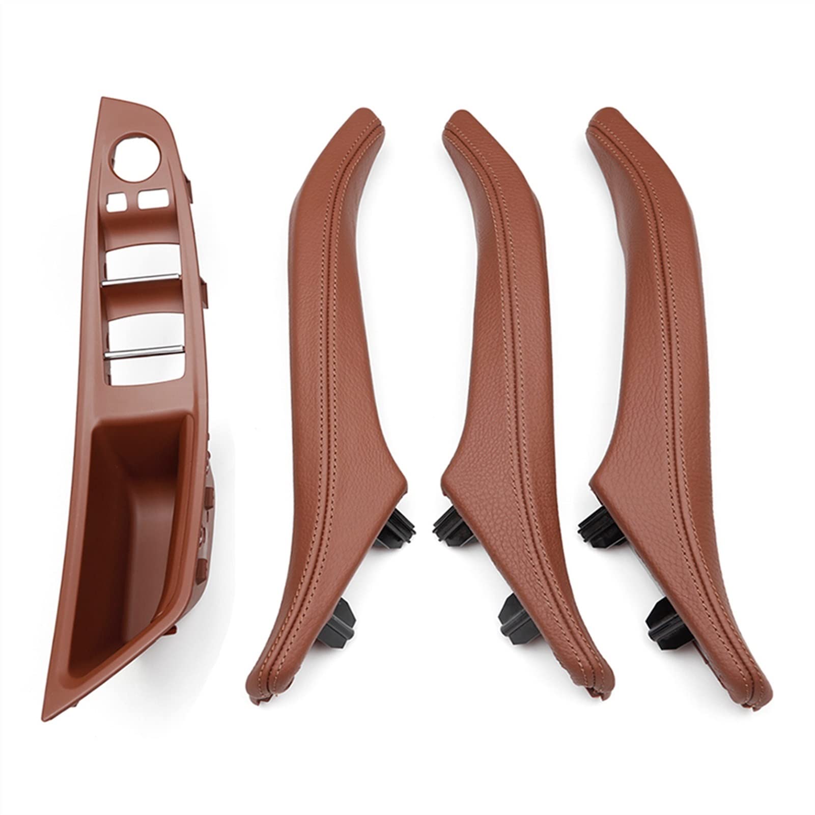 Vexilon 4-teiliges Auto-Styling-Innentürverkleidungs-Zuggriffleder, for, for F10 F11 F18 5er 2010 2011 2012 2013 2014 2015 2016 2017 Auto-Innentürgriff(Red Brown) von Vexilon
