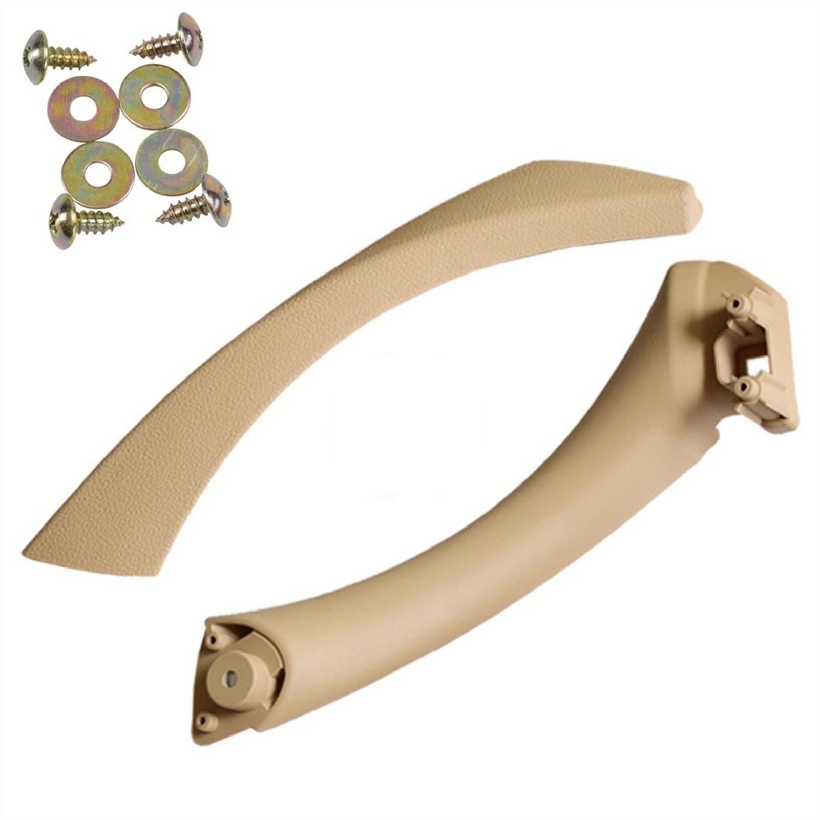 Vexilon Auto-Innenausstattung, Kohlefaser-Türgriff mit Abdeckung, for, for 3er E90 E91 E92 316 318 320 325 328i 2004–2015 Auto-Innentürgriff(Beige-Set-Left) von Vexilon