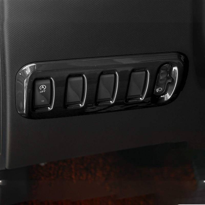 Vexilon Autoscheinwerfereinstellung Dekorationsabdeckung Innenraum ABS ABS Carbon Aufkleber, for Mercedes, for Smart, Fortwo Forfour 453 Auto-Styling Lüftungsgitter fürs Auto(Black) von Vexilon