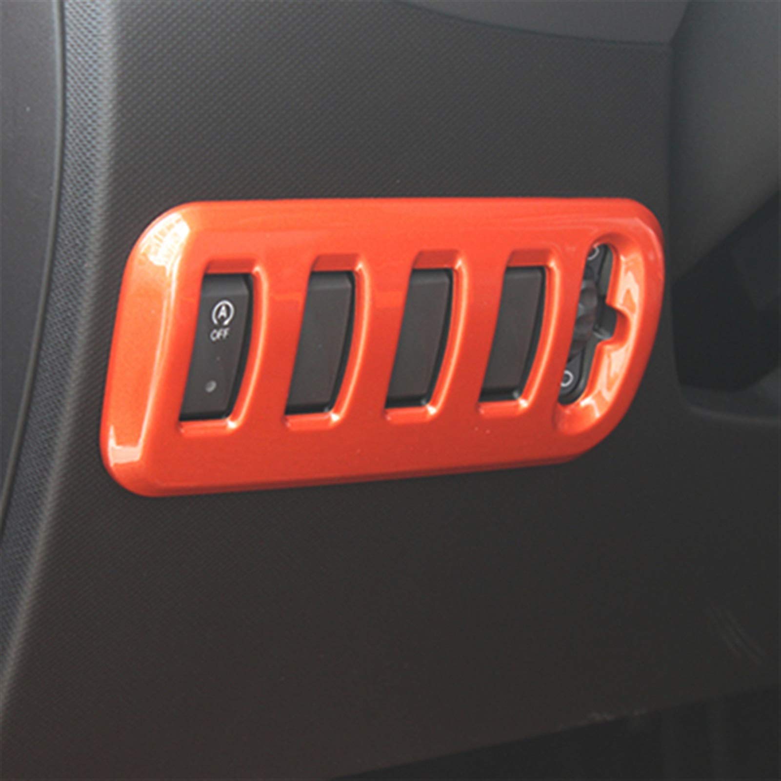 Vexilon Autoscheinwerfereinstellung Dekorationsabdeckung Innenraum ABS ABS Carbon Aufkleber, for Mercedes, for Smart, Fortwo Forfour 453 Auto-Styling Lüftungsgitter fürs Auto(Orange) von Vexilon