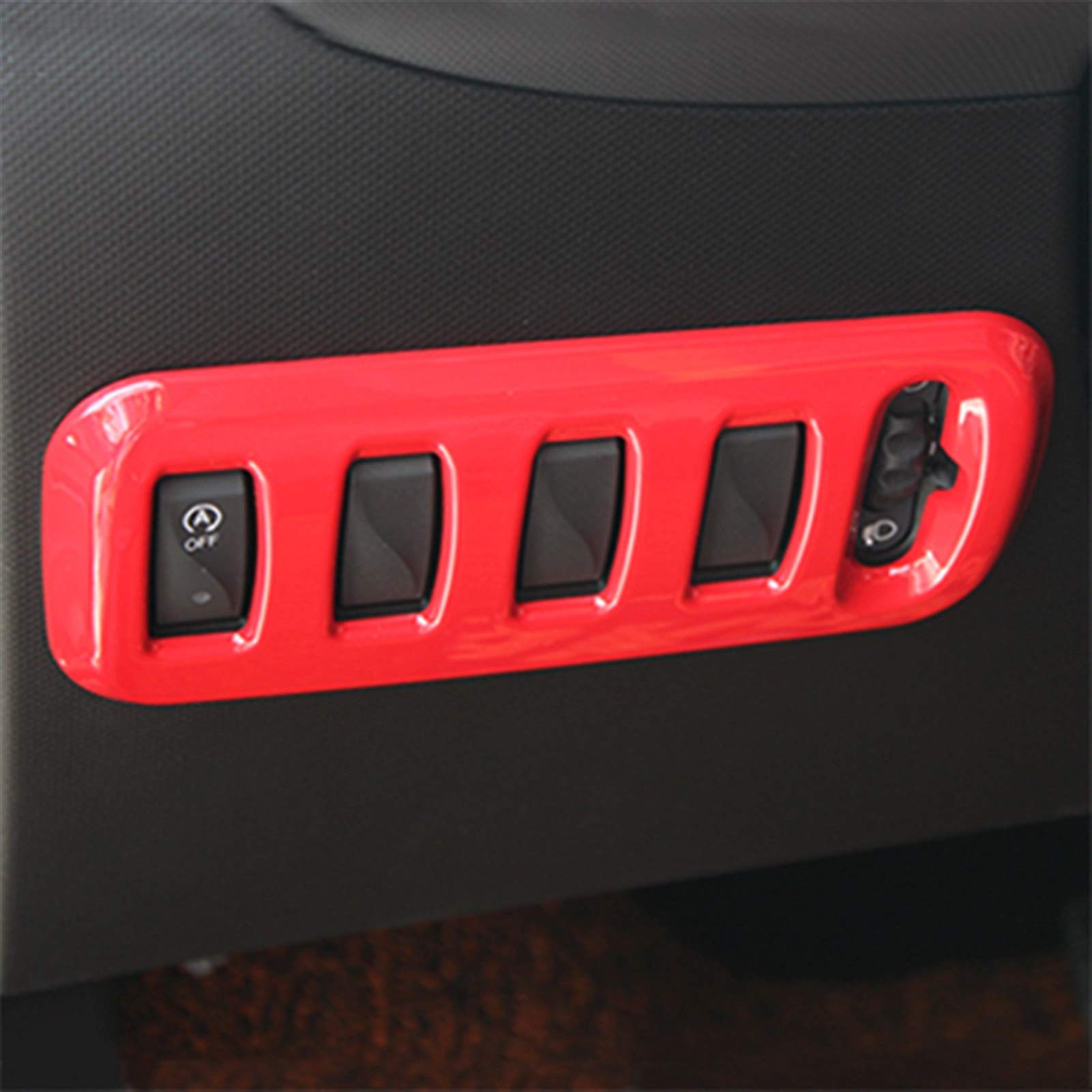 Vexilon Autoscheinwerfereinstellung Dekorationsabdeckung Innenraum ABS ABS Carbon Aufkleber, for Mercedes, for Smart, Fortwo Forfour 453 Auto-Styling Lüftungsgitter fürs Auto(Red) von Vexilon