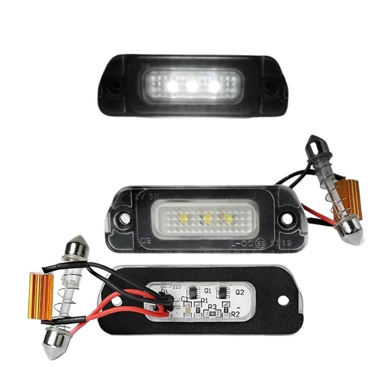 Vexilon Canbus LED Kennzeichenbeleuchtung Fehlerfrei für W164 X164 W251 ML GL R Klasse Kennzeichenbeleuchtung Weiß 2 Stück Kennzeichenbeleuchtung von Vexilon