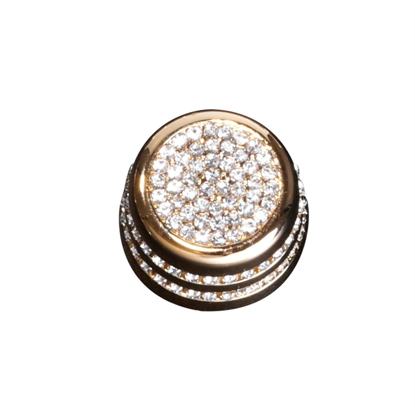 Vexilon Car Audio Lautstärkeregler Dekoration Zentraler Bedienbildschirm Sound Button Aufkleber, for, for MINI, Cooper F54 F55 F56 F57 F60 Lüftungsgitter fürs Auto(Gold) von Vexilon