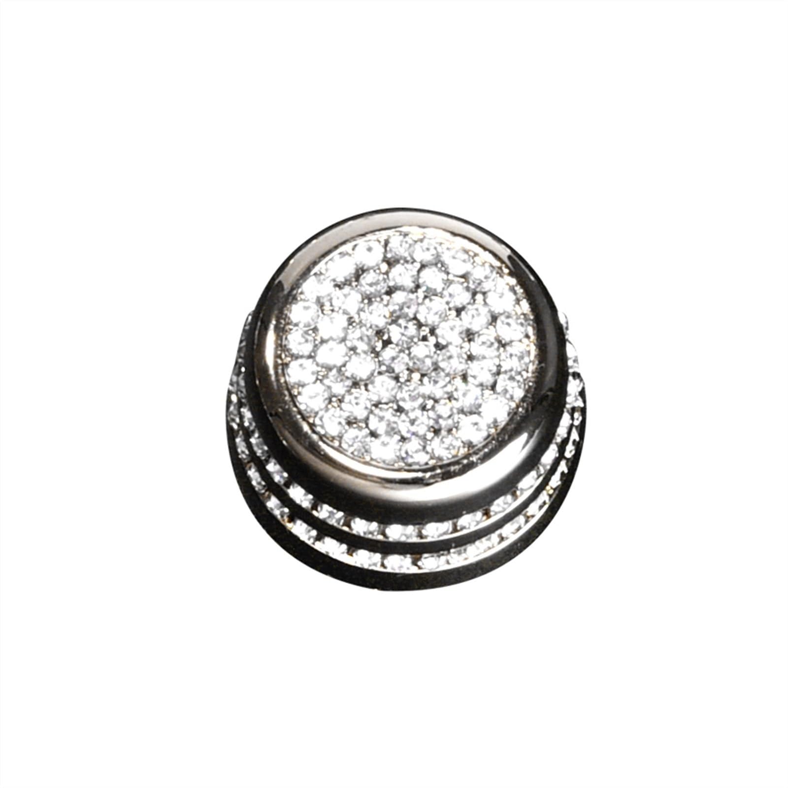 Vexilon Car Audio Lautstärkeregler Dekoration Zentraler Bedienbildschirm Sound Button Aufkleber, for, for MINI, Cooper F54 F55 F56 F57 F60 Lüftungsgitter fürs Auto(Silver) von Vexilon