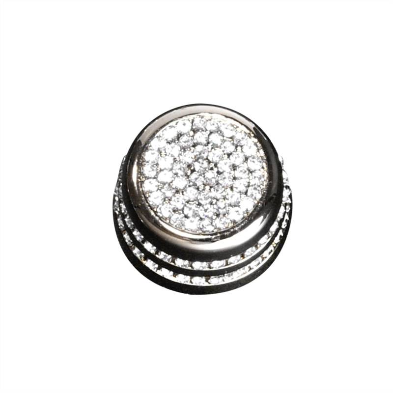 Vexilon Car Audio Lautstärkeregler Dekoration Zentraler Bedienbildschirm Sound Button Aufkleber, for, for MINI, Cooper F54 F55 F56 F57 F60 Lüftungsgitter fürs Auto(Silver) von Vexilon