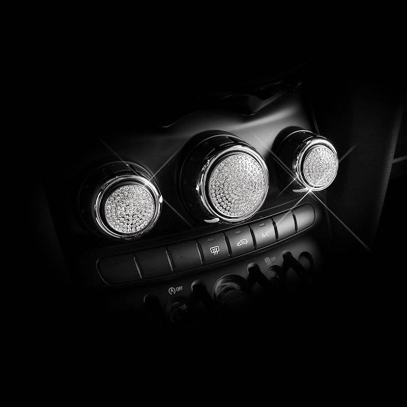 Vexilon Dekorative Aufkleber for den Einstellknopf der Autoklimaanlage, for, for MINI, Coopers F54 F55 F56 F60 Clubman, Automodellierungszubehör Lüftungsgitter fürs Auto von Vexilon