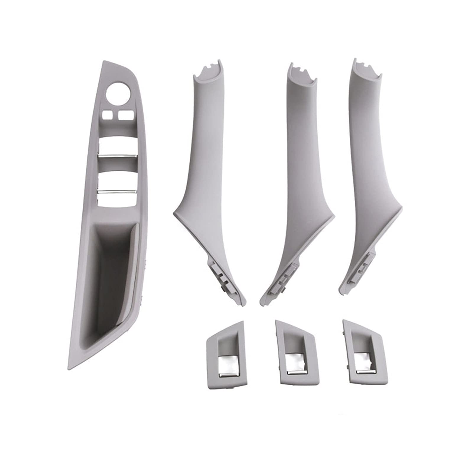 Vexilon Innentür Armlehne Fenster Schalter Panel Pull Griff Set, for, for 5 Series F10 F11 F18 520i 523i 525i 528i 535i Auto-Innentürgriff(Gray LHD 7PCS) von Vexilon