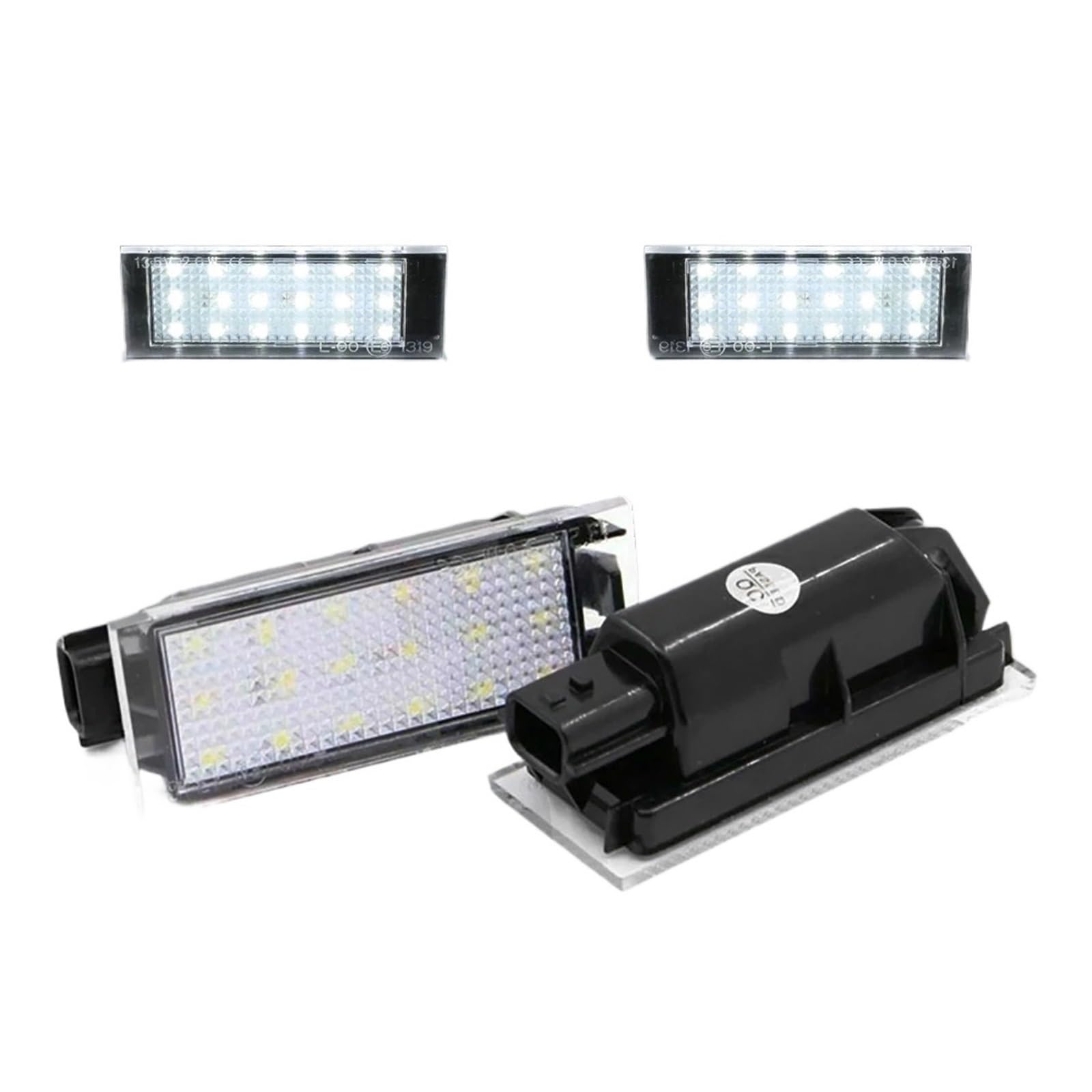 Vexilon LED-Kennzeichenbeleuchtung für Renault, für Clio 3 4 Megane 2 3 CC Trafic 3 2 3 Kangoo 2 Twingo 2 3 Kadjar Laguna 3 Kennzeichenbeleuchtung Auto (NO Connection Line) von Vexilon