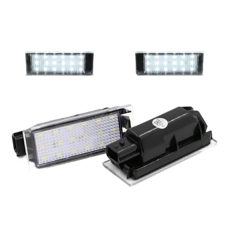 Vexilon LED-Kennzeichenbeleuchtung für Renault, für Clio 3 4 Megane 2 3 CC Trafic 3 2 3 Kangoo 2 Twingo 2 3 Kadjar Laguna 3 Kennzeichenbeleuchtung Auto (NO Connection Line) von Vexilon