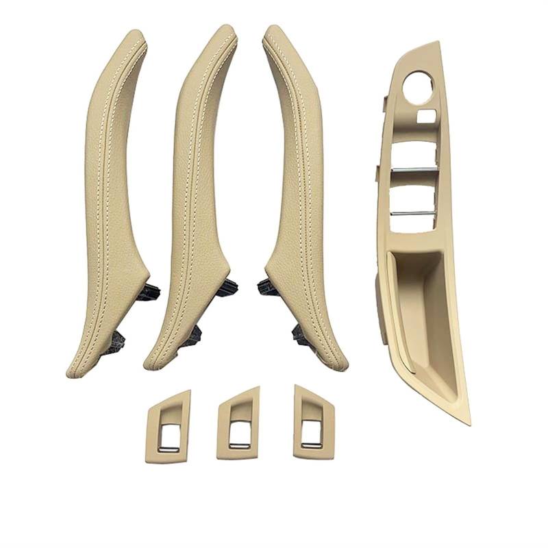 Vexilon LHD RHD Armlehne Innenausstattung Leder Türgriff Baugruppe 7-teiliges Set, for, for 5er F10 F11 F18 520i 523i 525i 528i 535i 2010-2017 5141 7225 865 5141 7225 867 Auto-Innentürgriff(RHD BEIGE von Vexilon