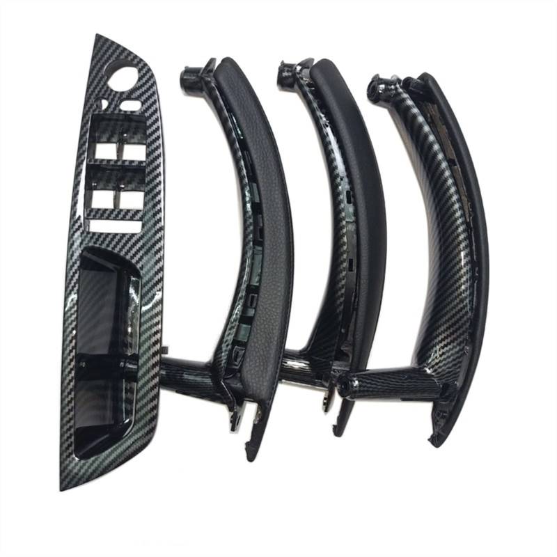 Vexilon LHD RHD Innen-Kohlefaser-Türgriff, äußere Lederabdeckung, Ersatz, for, for X5 X6 E70 E71 E72 2007–2013 Auto-Innentürgriff(LHD 7PCS Set) von Vexilon