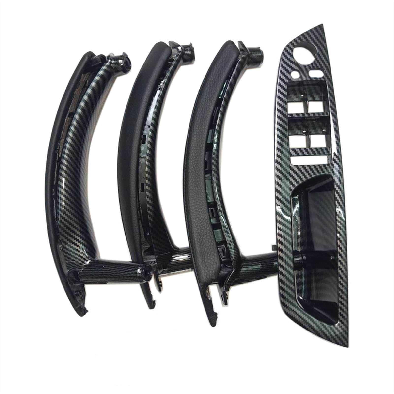Vexilon LHD RHD Innen-Kohlefaser-Türgriff, äußere Lederabdeckung, Ersatz, for, for X5 X6 E70 E71 E72 2007–2013 Auto-Innentürgriff(RHD 7PCS Set) von Vexilon