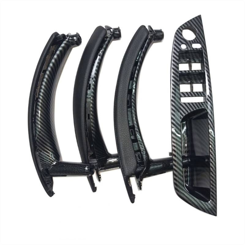 Vexilon LHD RHD Innen-Kohlefaser-Türgriff, äußere Lederabdeckung, Ersatz, for, for X5 X6 E70 E71 E72 2007–2013 Auto-Innentürgriff(RHD 7PCS Set) von Vexilon
