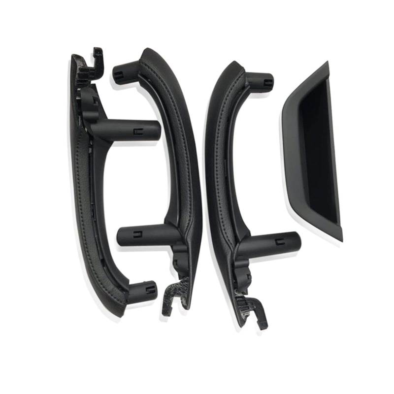 Vexilon LHD RHD Innentürgriff mit Lederbezug, komplettes Set, for, for X3 X4 F25 F26 2010-2016 Auto-Innentürgriff(RHD 7PCS Black) von Vexilon