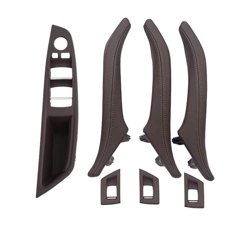 Vexilon LHD RHD Innentürgriffbaugruppe aus Leder for Linke und rechte Fahrerseite, for, for 5er F10 F11 F18 520i 523i 525i 528i 535i 2010-2017 Auto-Innentürgriff(LHD Moka) von Vexilon