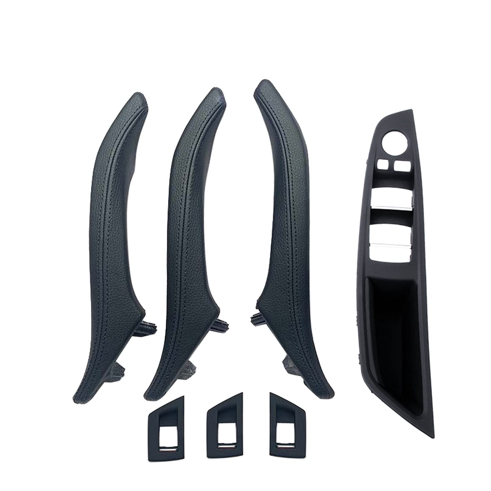 Vexilon LHD RHD Innentürgriffbaugruppe aus Leder for Linke und rechte Fahrerseite, for, for 5er F10 F11 F18 520i 523i 525i 528i 535i 2010-2017 Auto-Innentürgriff(RHD Black) von Vexilon