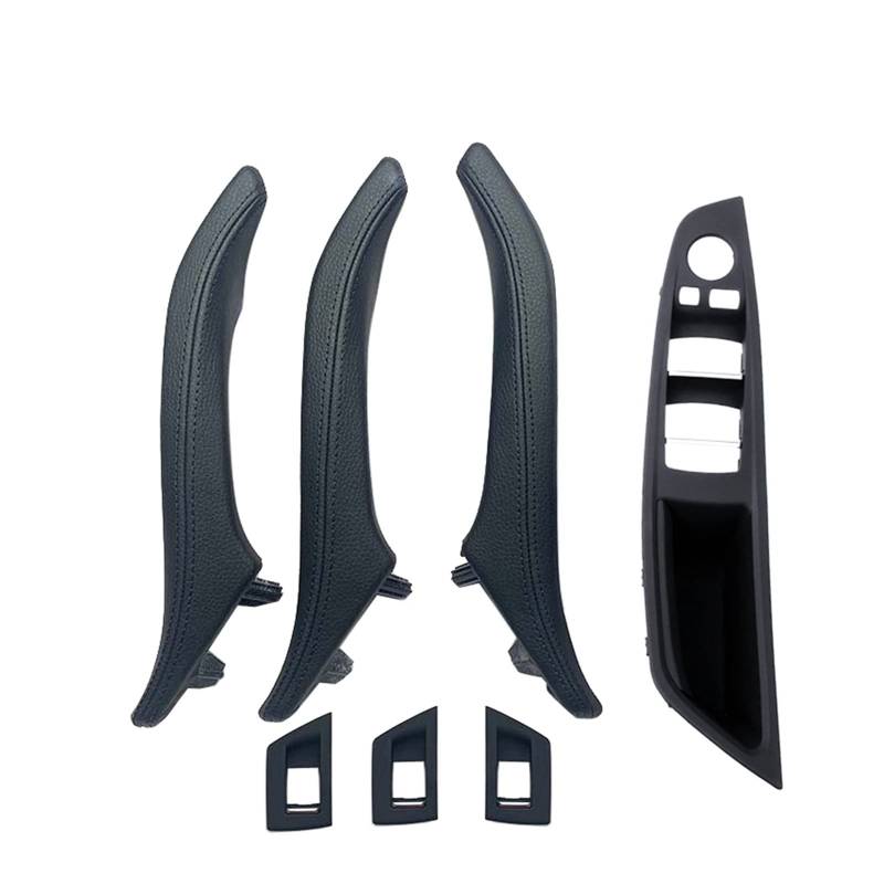 Vexilon LHD RHD Innentürgriffbaugruppe aus Leder for Linke und rechte Fahrerseite, for, for 5er F10 F11 F18 520i 523i 525i 528i 535i 2010-2017 Auto-Innentürgriff(RHD Black) von Vexilon