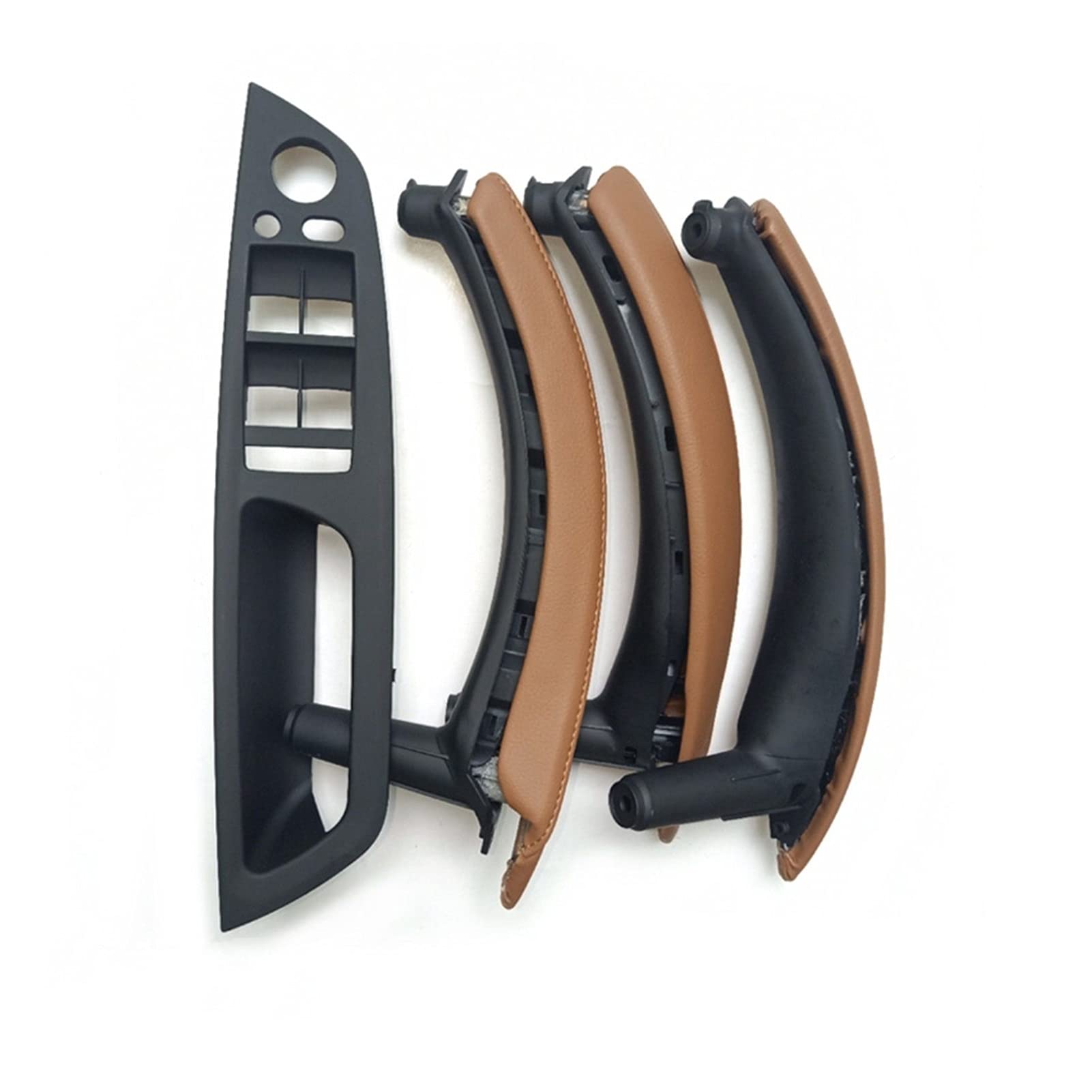 Vexilon LHD RHD Verbesserter Innentürgriff mit Lederabdeckung, komplettes Set, for, for X5 X6 E70 E71 E72 2007-2013 Auto-Innentürgriff(LHD Sattel Brown) von Vexilon
