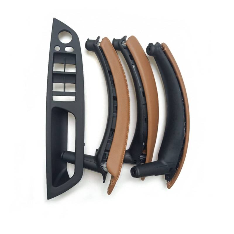 Vexilon LHD RHD Verbesserter Innentürgriff mit Lederabdeckung, komplettes Set, for, for X5 X6 E70 E71 E72 2007-2013 Auto-Innentürgriff(LHD Sattel Brown) von Vexilon