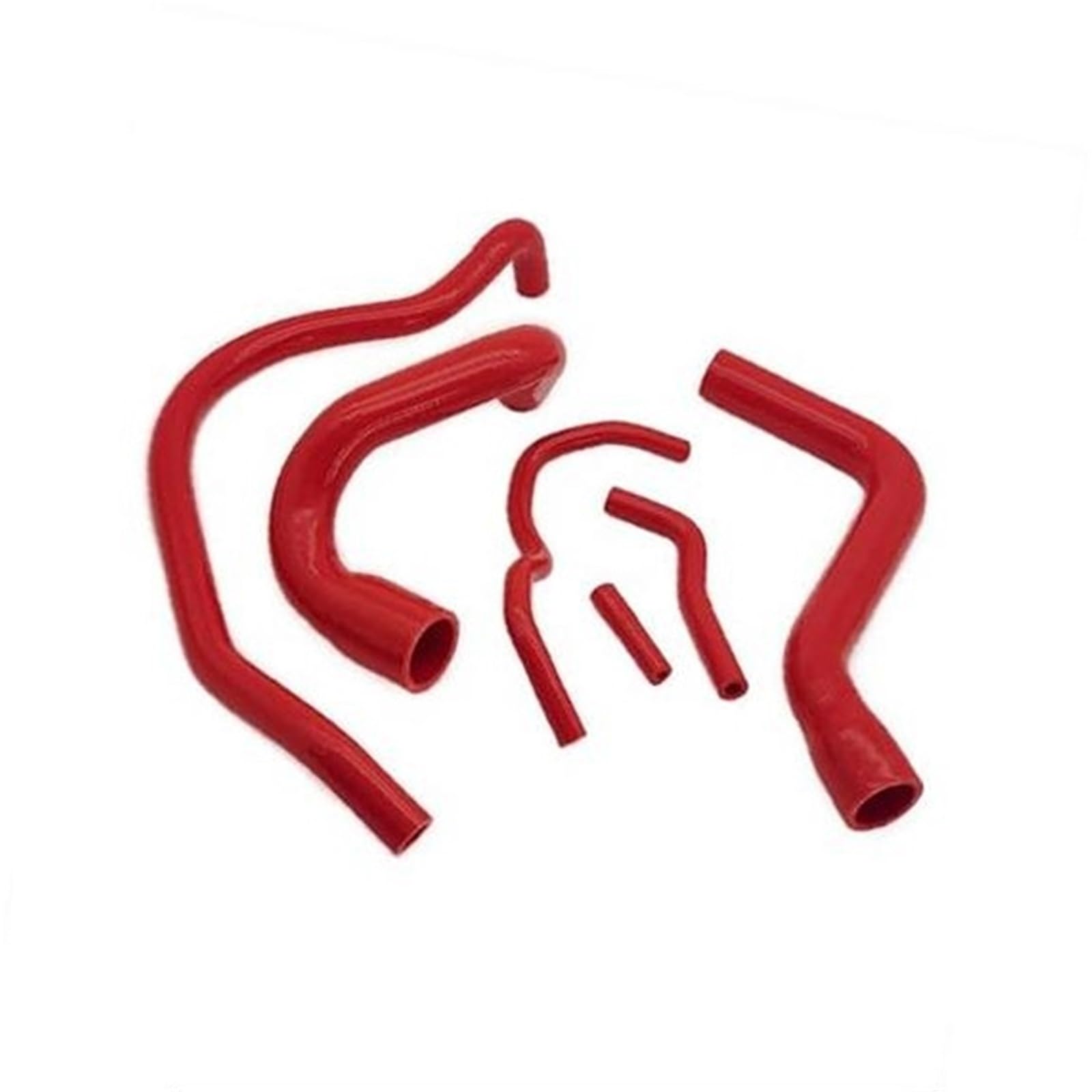 Vexilon Lufteinlass, for FIAT, for Grande, for Punto, Kühler-Silikonschlauch, Wasserkühlung, Kühlmittelrohr, Ersatz-Leistungsteile Auto-Luftfilter-Ansaugschlauch(Black Red) von Vexilon