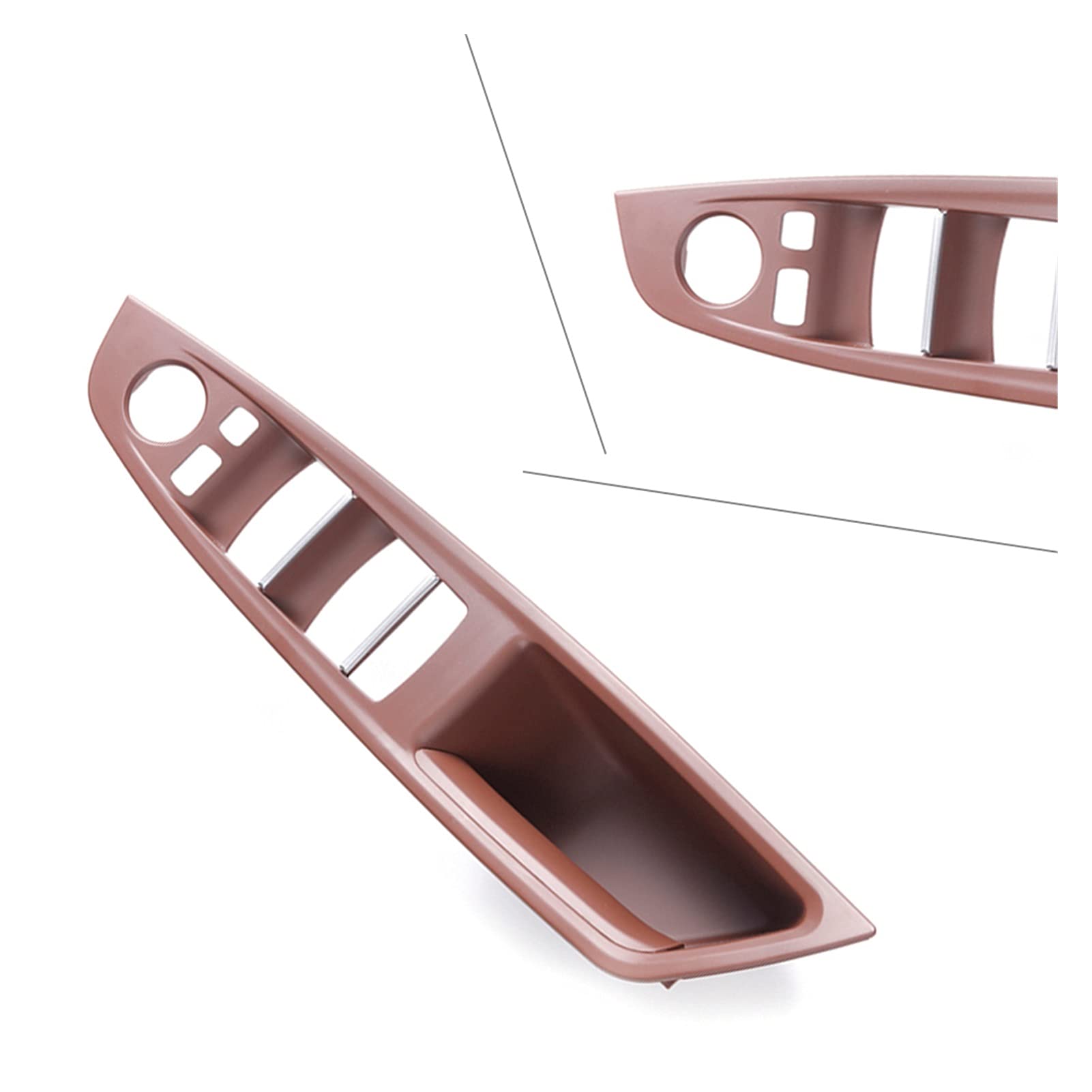 Vexilon RHD 1x Auto-Front-Innentür-Panel-Griff-Zug-Trim-Abdeckung, for, for 5er F10 F11 F18 2010 2011 2012 2013 2014 2015 2016 2017 RHD Auto-Innentürgriff(Red Wine) von Vexilon