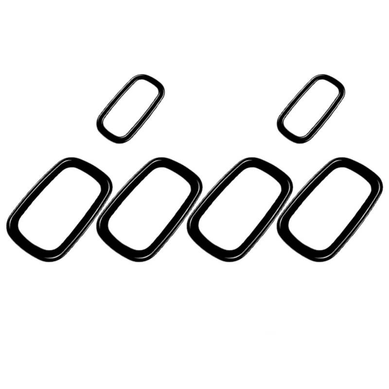 Vexilon for, for Mini, Countryman Cooper S F60 JCW Autoinnenraumaufkleber Luftauslass modifizierter dekorativer Rahmen Auto-Styling Autozubehör Lüftungsgitter fürs Auto(Black 6 Pcs) von Vexilon